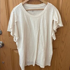 a.n.a Cream Short Sleeve Tee
